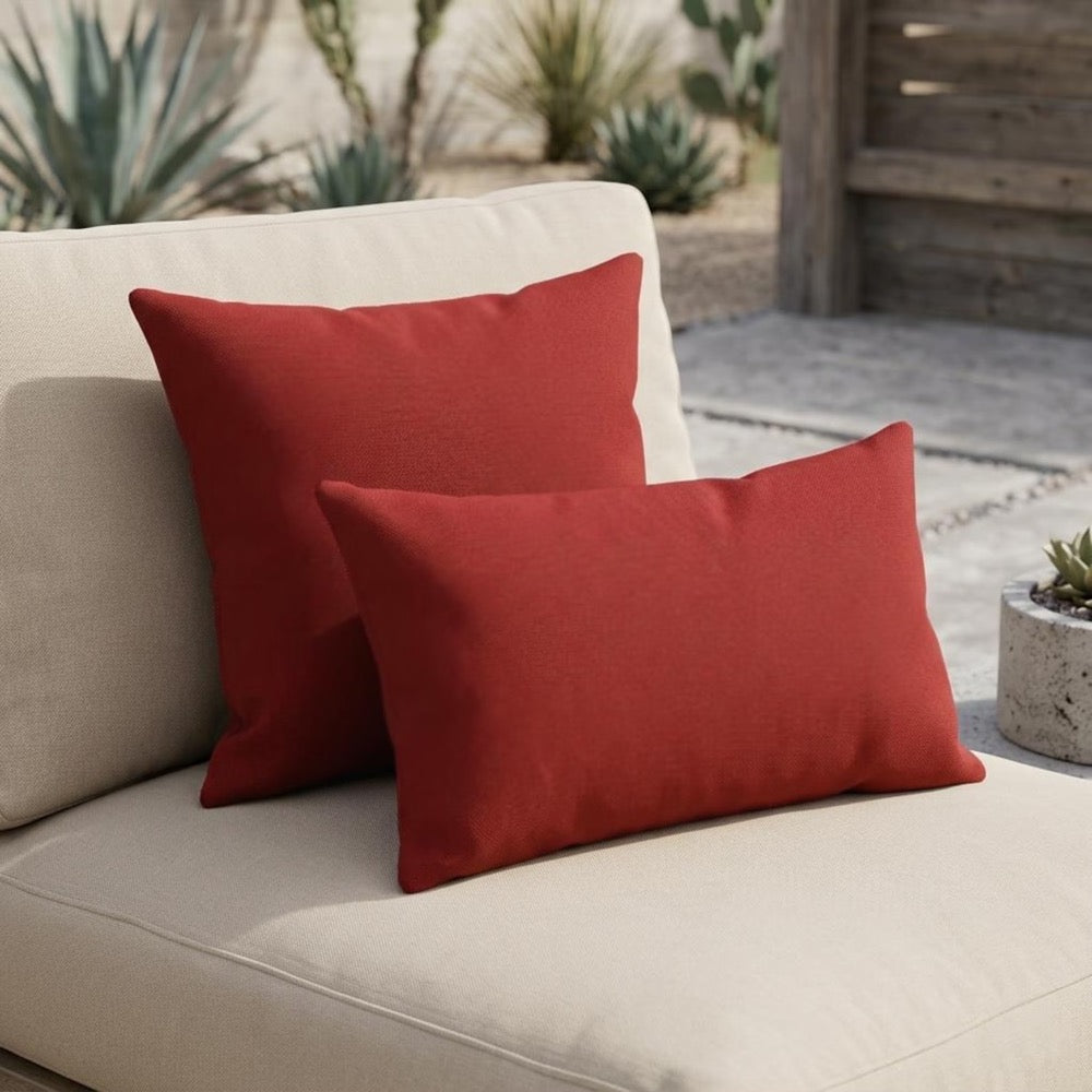 Striped Outdoor Lumbar Cushion Cover, Water Resistant Modern Porch Pillow Case, Invisible Zipper