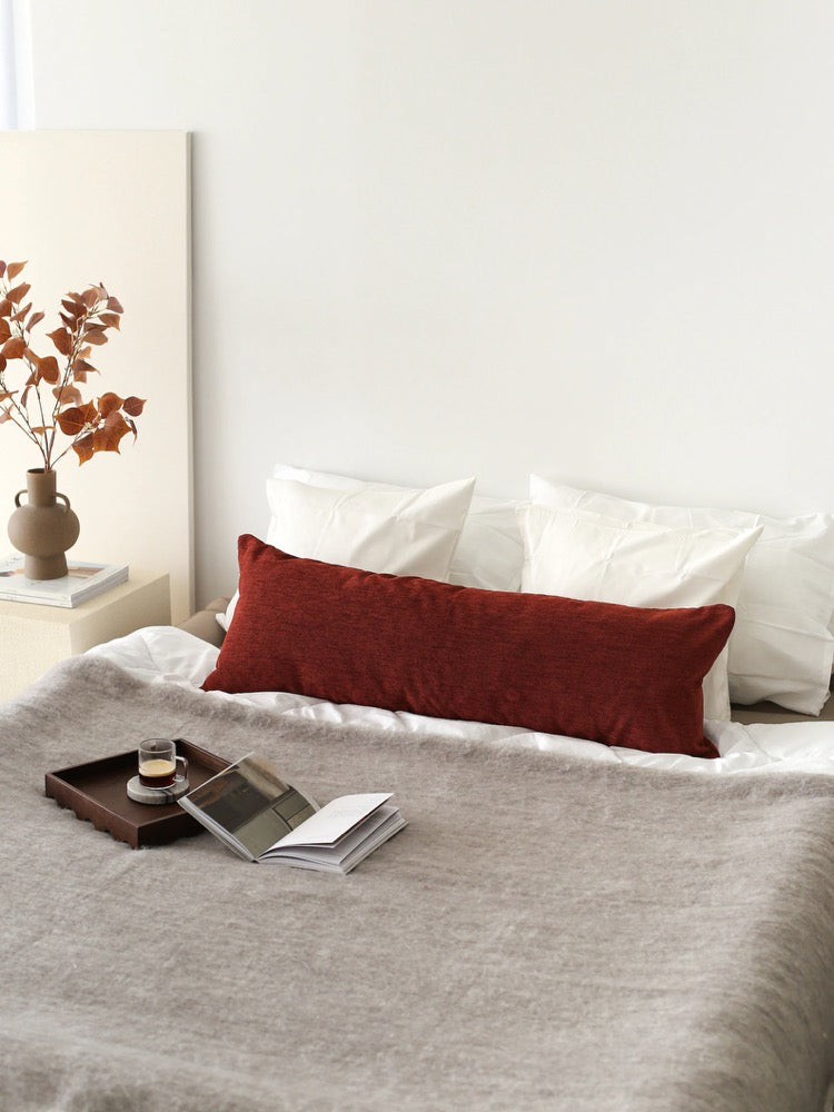 Linen Custom Lumbar Pillow Case, Long & Large Oversized Linen Throw Pillow Cover, Linen Modern Cushion Cover, Invisible Zipper, 14x40, 16x4