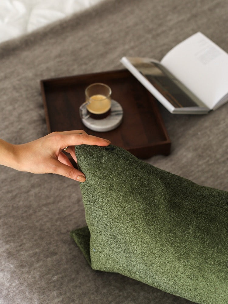 Teddy Boucle Lumbar Pillow Cover, Super Soft Boho Oversized Pillow Case, Extra Long Body Pillow Cover, Invisible Zipper, Bedroom Decoratio