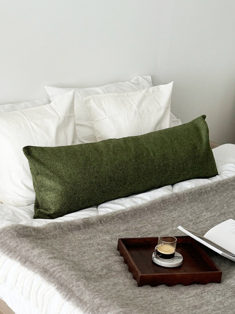 Teddy Boucle Lumbar Pillow Cover, Super Soft Boho Oversized Pillow Case, Extra Long Body Pillow Cover, Invisible Zipper, Bedroom Decoratio